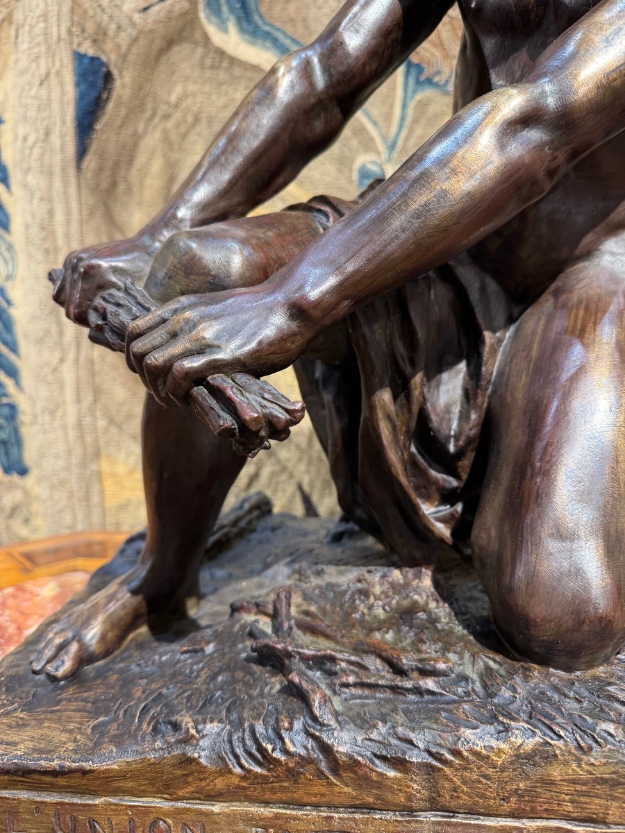Statue en bronze "L'Union fait la Force" - D'Astanières 1872-photo-4