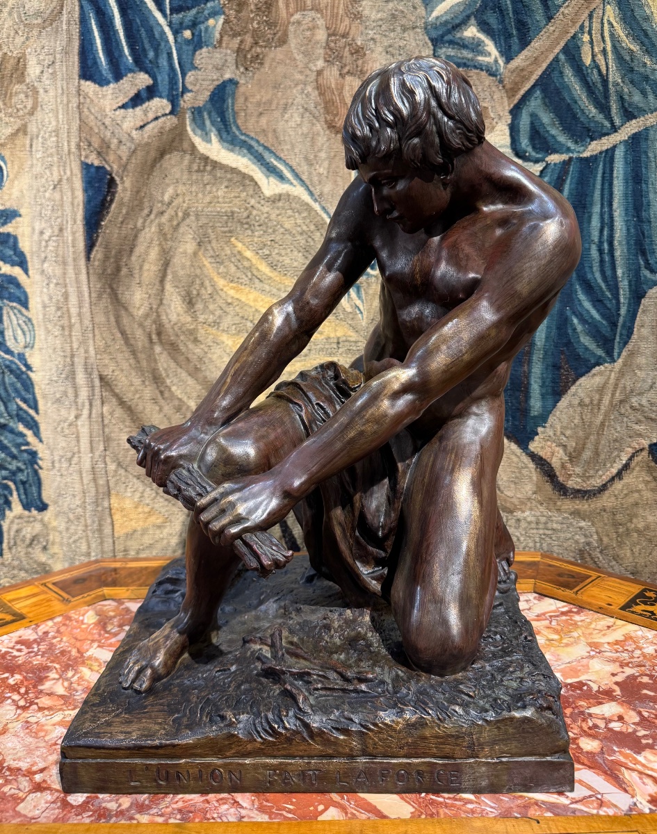 Statue en bronze "L'Union fait la Force" - D'Astanières 1872-photo-6
