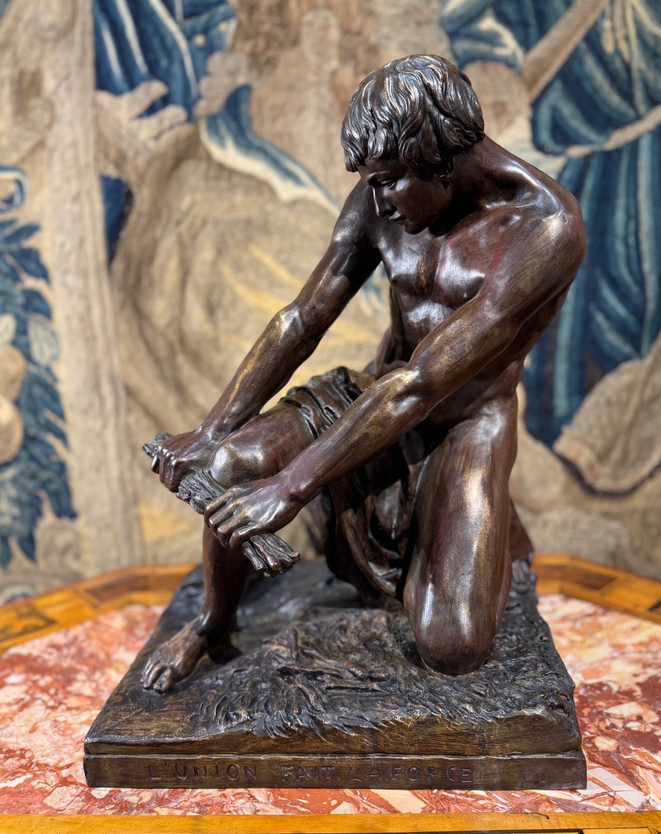Statue en bronze "L'Union fait la Force" - D'Astanières 1872
