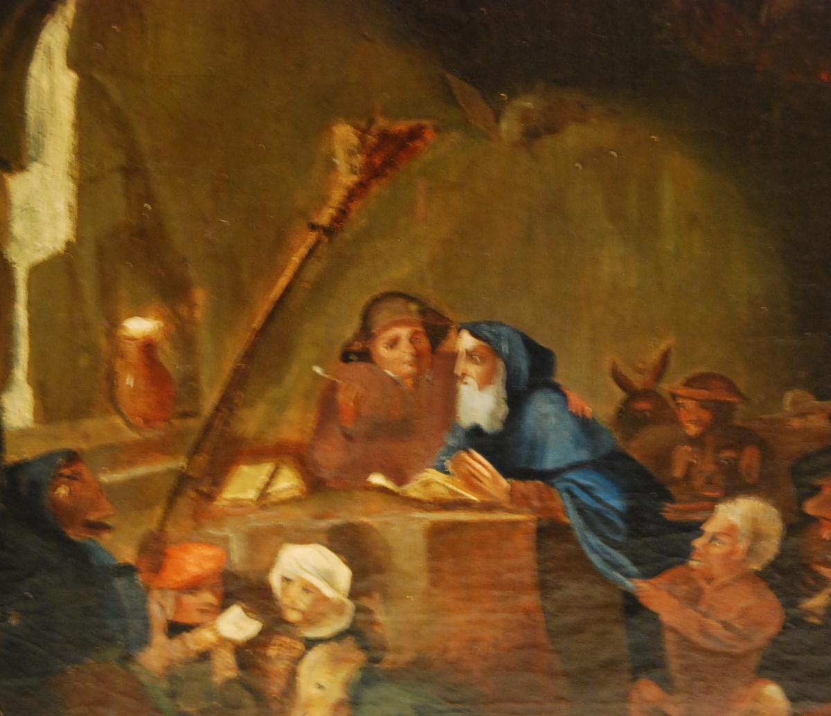 Tableau Fin 18ème "La Tentation de Saint Antoine"-photo-2