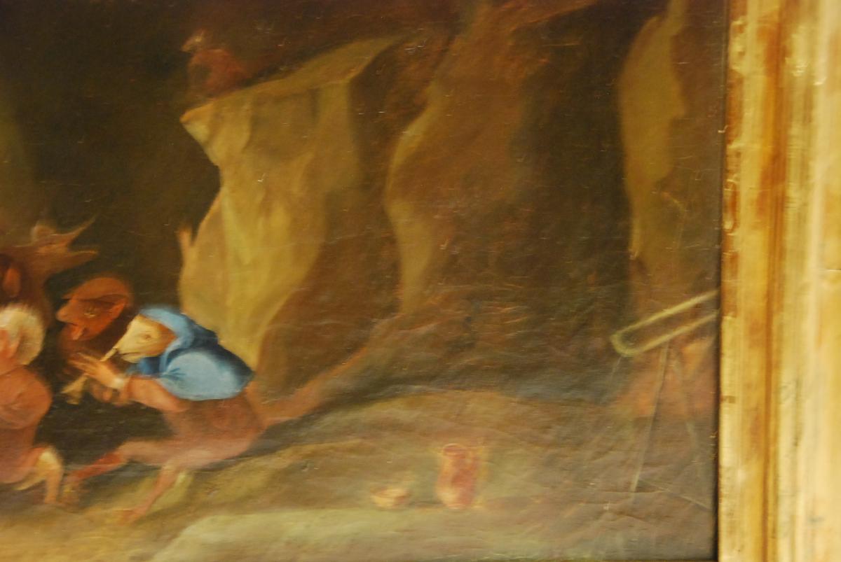 Tableau Fin 18ème "La Tentation de Saint Antoine"-photo-5