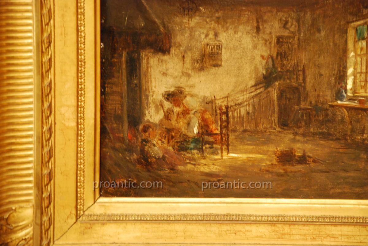 "interior Scene Signed Adolphe Appian"-photo-3