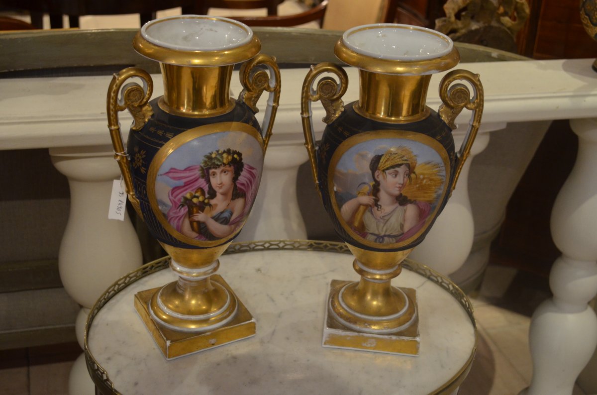 Paire De Vases d'époque Empire-photo-2