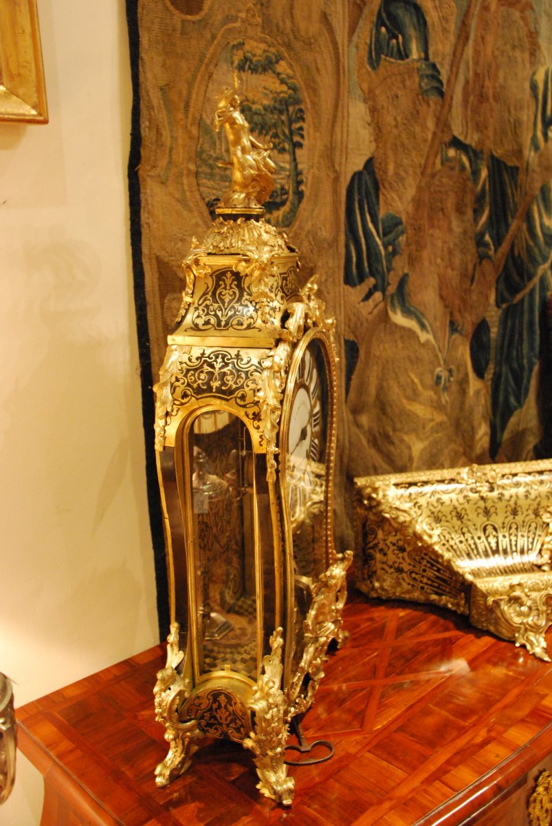 Louis XV Period Cartel Signed Jean Louis Delisle In Paris-photo-2