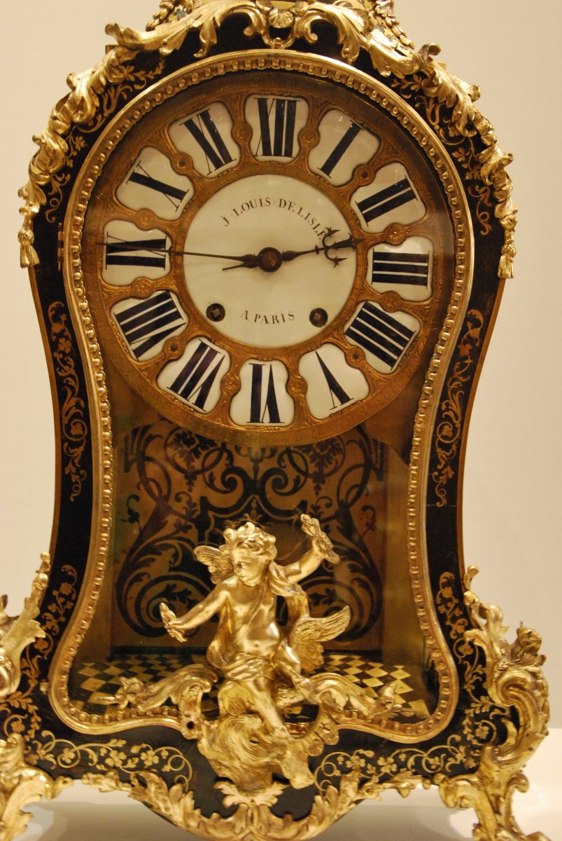 Louis XV Period Cartel Signed Jean Louis Delisle In Paris-photo-4