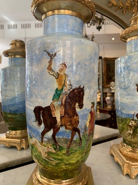Pair Of Hunting Decor Lamps-photo-3