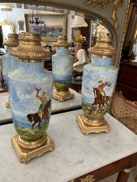 Pair Of Hunting Decor Lamps