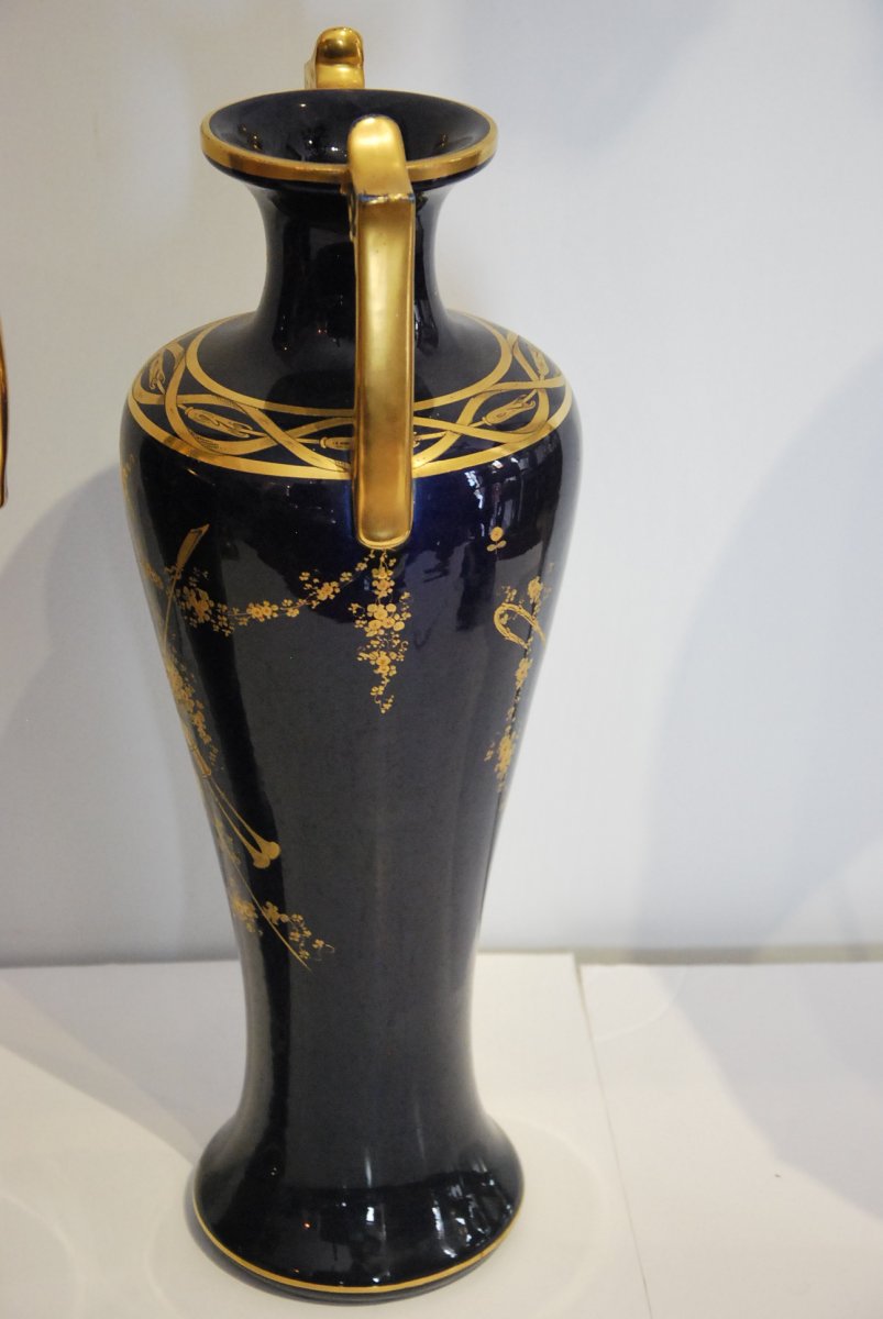 Pair Of Vases In The Taste Of Sèvres-photo-2