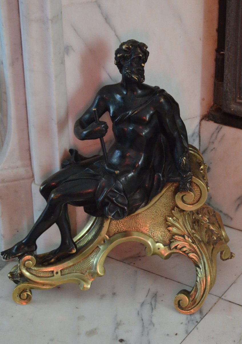 Pair Of Vulcan Andirons Andirons