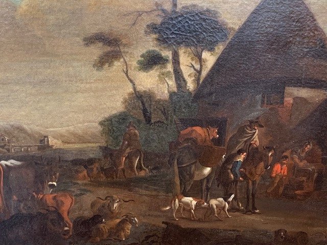 Tableau 17 ème dans le goût de David Teniers -photo-3