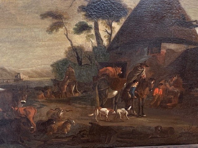 Tableau 17 ème dans le goût de David Teniers -photo-3