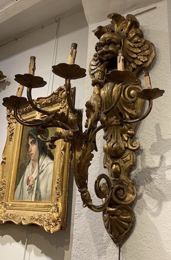Pair Of Italian Sconces Early 20th-photo-4