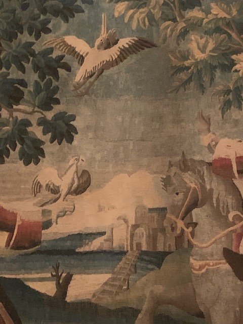 18th Century Oudenaarde Hunting Scene Tapestry-photo-2