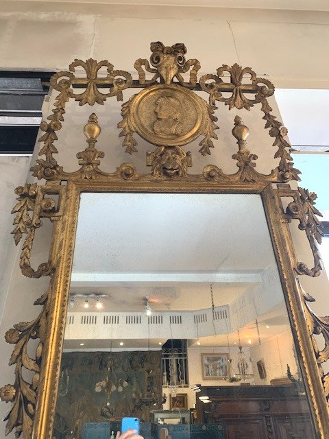 Console And Italian Mirror Louis XVI Period-photo-3