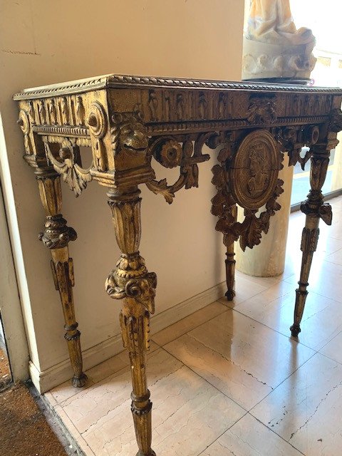 Console And Italian Mirror Louis XVI Period-photo-4