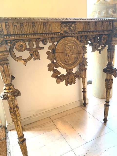 Console And Italian Mirror Louis XVI Period-photo-5