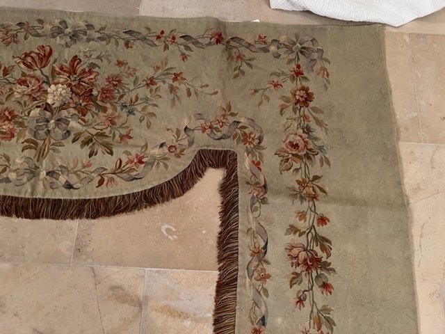 3 cantonnières  d'Aubusson Pour Encadrement De Fenêtre-photo-2