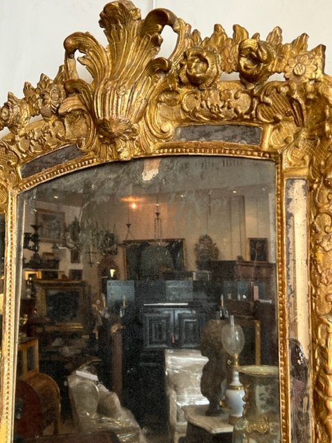 Regency Period Golden Wood Mirror-photo-2