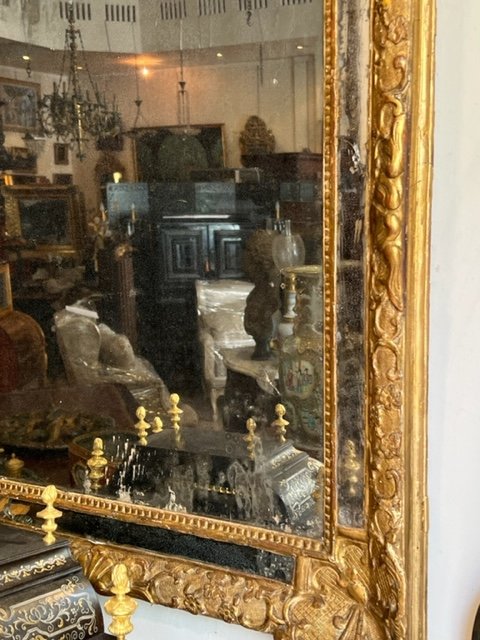 Regency Period Golden Wood Mirror-photo-3
