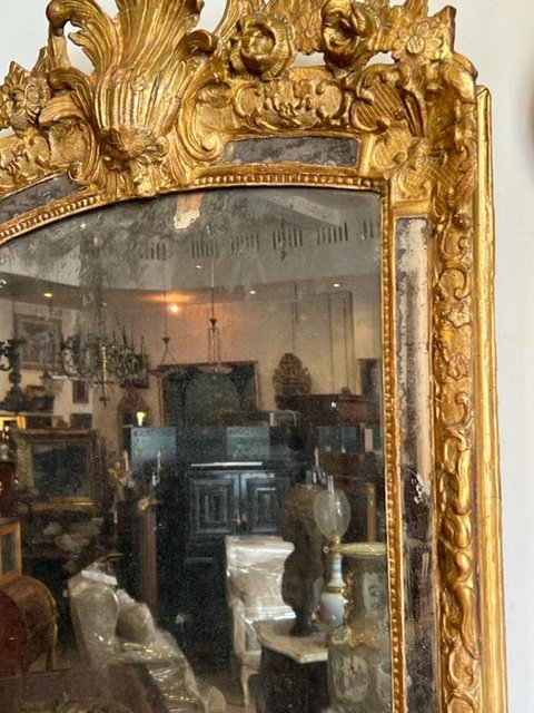 Regency Period Golden Wood Mirror-photo-4