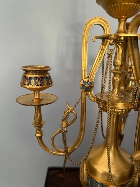 Garniture De Cheminée  19 ème De Ferdinand Barbedienne 1810 -1892 -photo-1