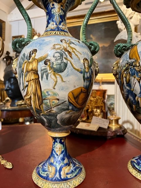 Paire De Vases Italiens Fin 19ème -photo-4