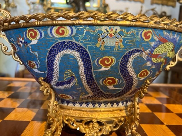 Coupe En Cloisonné Asiatique Fin 19ème-photo-2