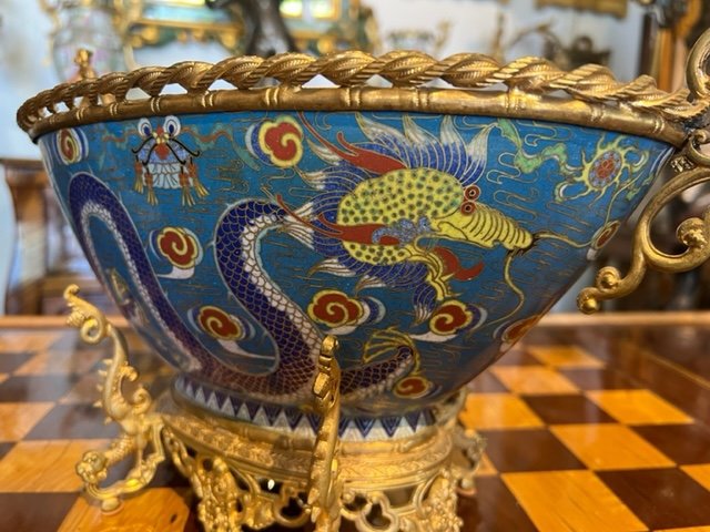 Coupe En Cloisonné Asiatique Fin 19ème-photo-1