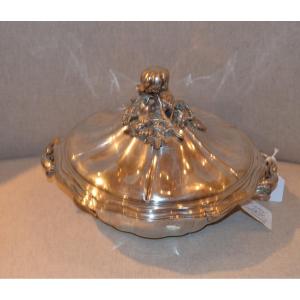 Vegetable Dish In Sterling Silver Weight 1300 G