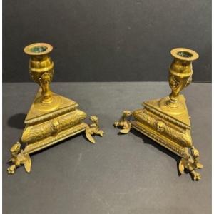 Pair Of Candlesticks Late 17th