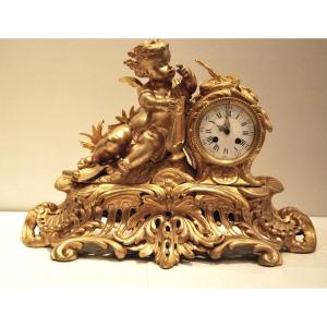 Pendule En Bronze d'époque Napoléon III 