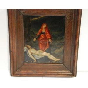 Ecole Italienne 17 ème sur cuivre