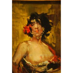 The Gypsy Woman, Signed Raymond Allègre 1857-1933
