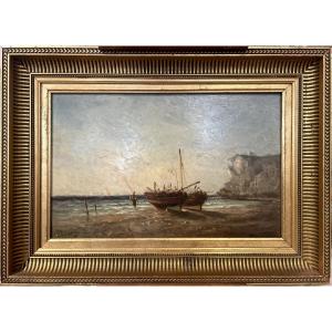 Tableau "Barques sur la plage" - Paul Seignon