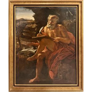 "Saint Jérôme écrivant" - Tableau 17ème siècle