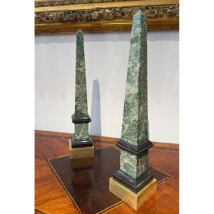 Pair Of Marble Obelisks – Empire Style