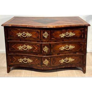 Commode marquetée d'époque Louis XV