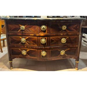 Antique Louis XV–louis XVI Transition Period Chest Of Drawers With Marquetry