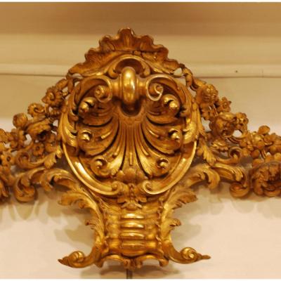 Pediment In Golden Wood 19th