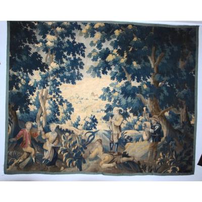 Aubusson Tapestry Representing A Greenery Early 18th