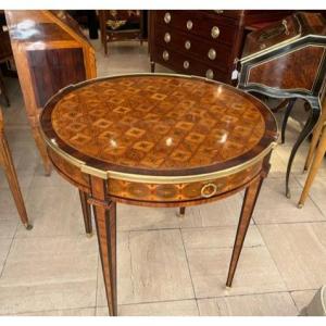 Louis XVI Style Inlaid Pedestal Table