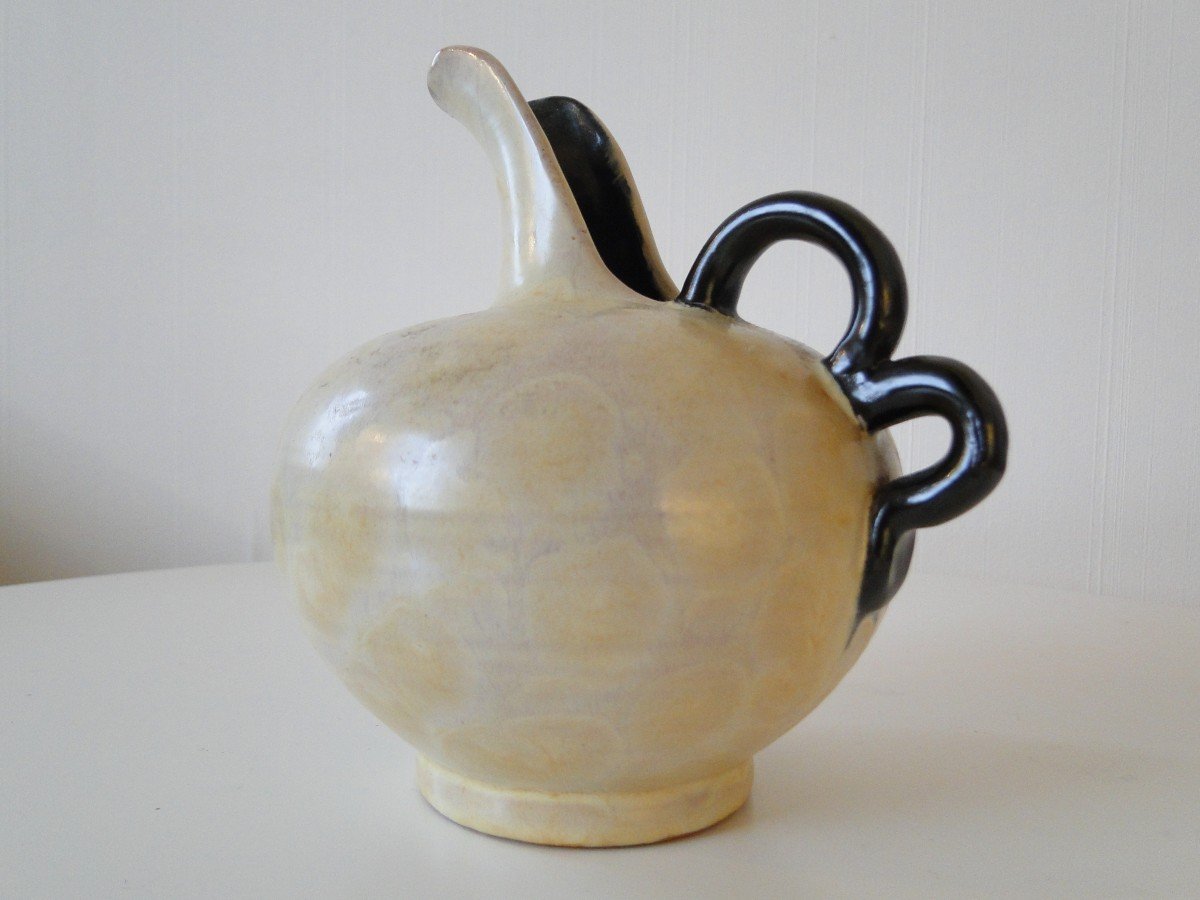 Harald östergren Enamel Vase For Upsala-ekeby Sweden-photo-3