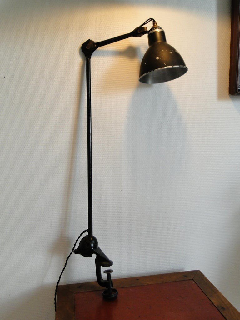 Bernard Albin Gras Vintage Desk Lamp Model 201 Semi Fixed France-photo-1