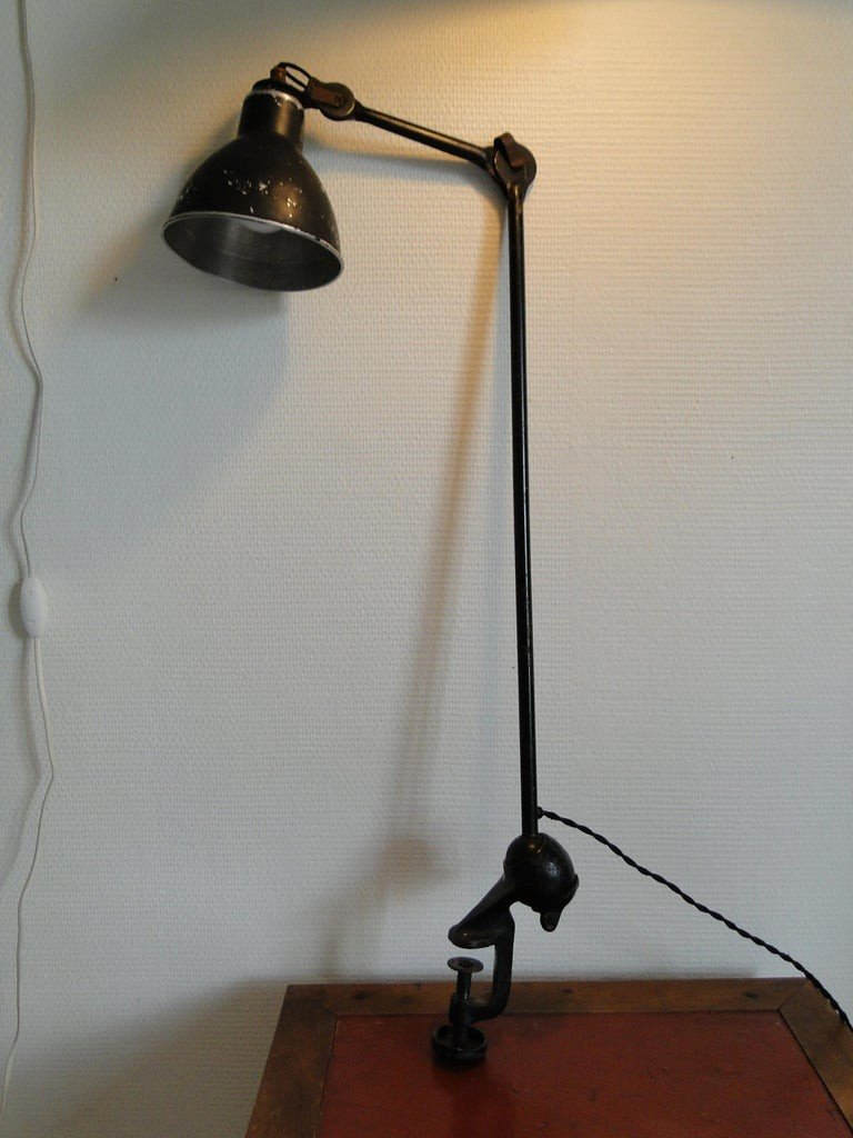 Bernard Albin Gras Vintage Desk Lamp Model 201 Semi Fixed France-photo-2