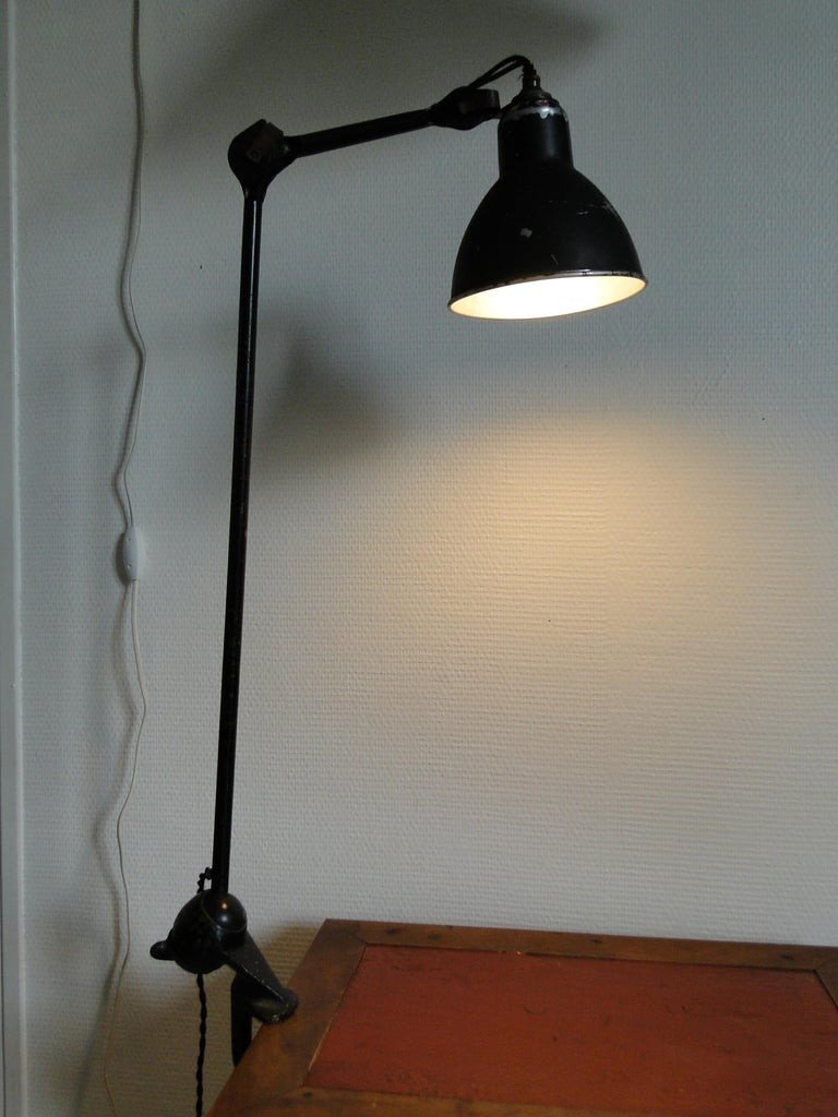 Bernard Albin Gras Vintage Desk Lamp Model 201 Semi Fixed France-photo-6