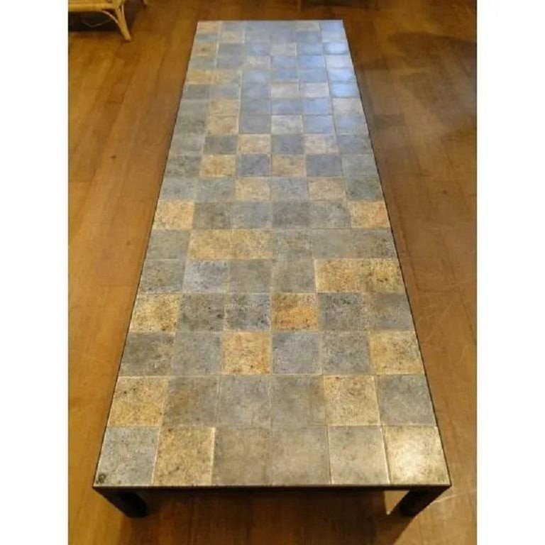 La Grange Aux Potiers Vintage Ceramic Coffee Table France-photo-5