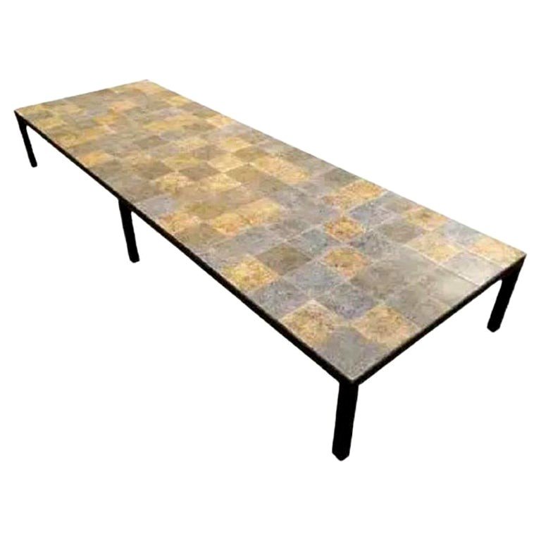 La Grange Aux Potiers Vintage Ceramic Coffee Table France