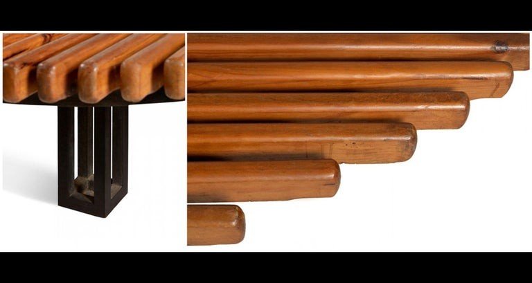 Pere Cosp Tlarge Vintage Coffee Table In Walnut And Iron-photo-2