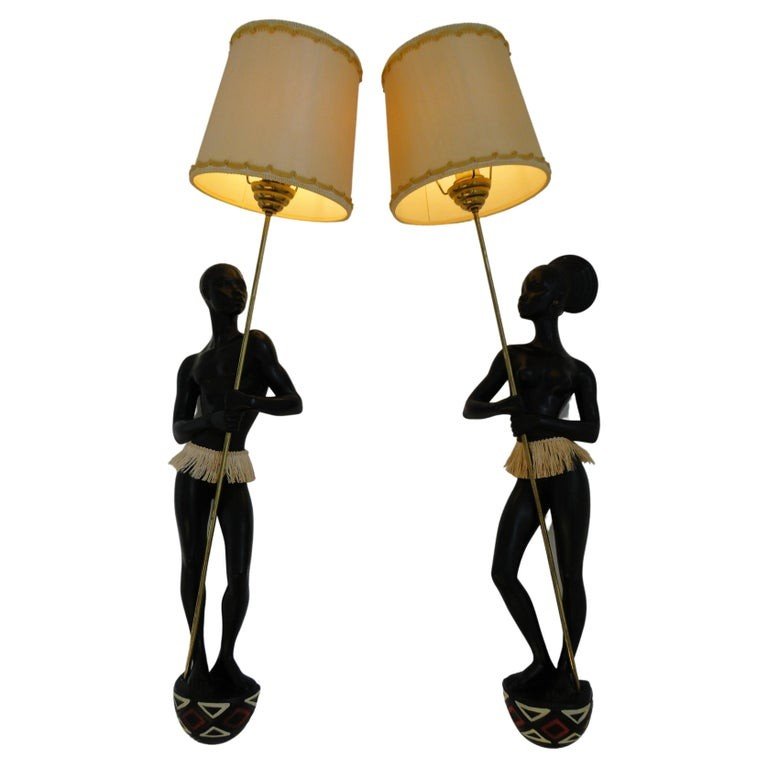 Andre Carli Pair Of Vintage French Sconces France Plaster Brass