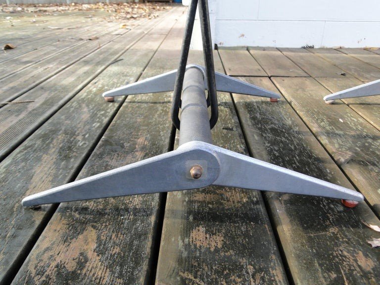 Pair Tables Jean Prouvé Pour l'Aéroclub De Doncourt-les-conflans 1938 France-photo-3